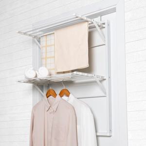 퀄리티 업! 비교불가 런드리업 문걸이 빨래건조대 2단 올화이트