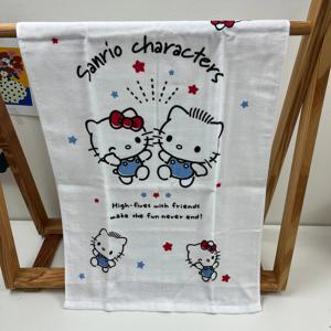 일본수입 헬로키티 아사면 바스 비치 타올 수건