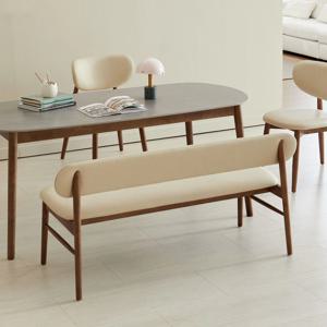 [리퍼]노부 원목 2인/3인 등받이 벤치 2colors