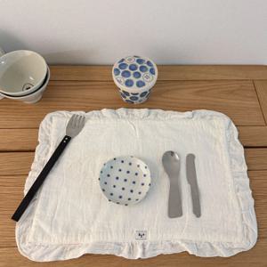 강화소창 프릴 테이블매트 국내산 무형광 4겹 정련완료