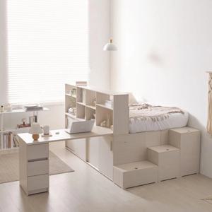 학생방 원룸 오피스텔 책상 책장 침대 일체형 세트 SS 프리미엄 자녀방