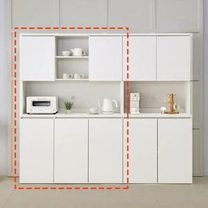 주방 깔끔한 와이드 상하부 홈카페장 3칸 수납장 세트 1200 선반 인테리어