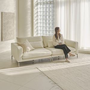 플레인 아이스 러스틱 실리콘 레더 소파 3.5인용 쇼파