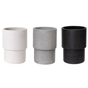 턱 원형 시멘트 테라조 화분 / 모던 감성 인테리어 디자인 대형 특대형