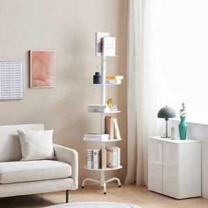 좁은공간 감각적디자인 원형 5단철제선반(520 2색)