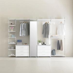 국내생산 친환경E0 드레스룸 시스템행거 2단행거 3단서랍장 전신거울장 7단선반 3260mm