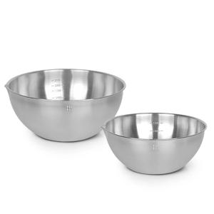 스텐 믹싱볼 2종세트 (20+24cm) / 계량 베이킹 깊은 스텐볼