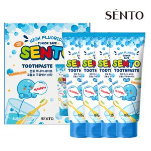 주니어 세이프 고불소 구취케어 어린이치약 풍선껌향 120g 4개