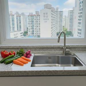 COVA 주방 한뼘의차이 인조대리석 다용도 보조조리대 도마 주방받침대 3종 콜렉션