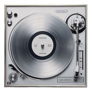 실버 엘피 턴테이블 액자 페이크 미드센츄리 쇠테리어 카페 포스터