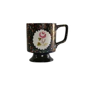 피에 뿌앙 로즈버드 블랙  머그컵 커플 명품 예쁜 골드 이니셜 각인 집들이 선물