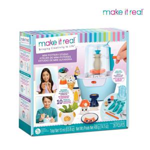메이크 잇 리얼 미니 포터리 스튜디오 도자기 만들기 세트 : 어린이 아동 미술 놀이