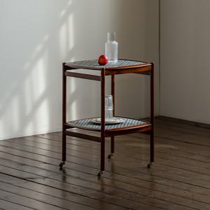 리브 트롤리 01 (브라운) 2단 웨건 카트