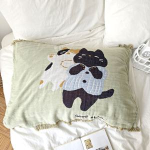 몽글몽글한 친구들 깊은잠 베개수건 베개덮개 다용도 러너