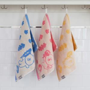 캐릭터 수건 30수 160g 포레스트 선염 핸드타올 (40x30cm) 3매