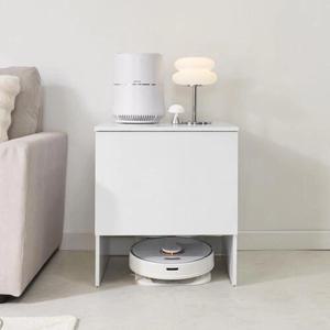 미니멀 심플 로봇청소기 파킹 낮은 1칸 수납장 화이트 공간활용 로브락