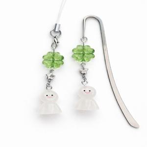 테루테루보즈 행운 키링 책갈피 별 나비 클로버 참 악세사리