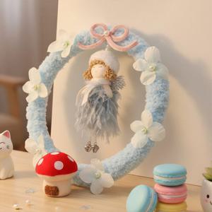 봄소녀 모루 라탄 리스 만들기 세트 인테리어소품