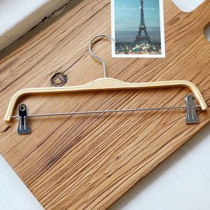 10개묶음 온달 옷가게 집게 바지걸이 옷걸이 우드 목재 의류 매장용 옷걸이 쇼핑몰 업소용