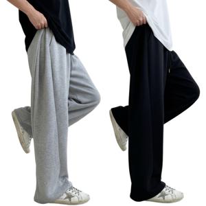남자 사이드 핀턱 옆트임 기모 와이드 트레이닝 팬츠