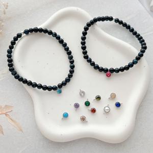 천연 호안석팔찌 블루호안석 4mm 원석팔찌 생일 탄생석 펜던트 재물운 금전운 행운팔찌