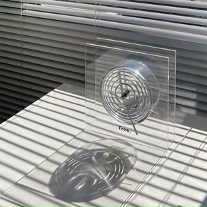 [해외] 모던 심플 아크릴 무소음 탁상시계 탁상용 인테리어 소품 건전지 시계 2size