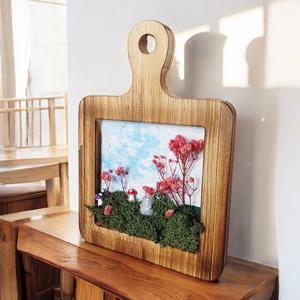 입체 안개꽃 고양이 정원 프리저브드 나무 액자 만들기 세트