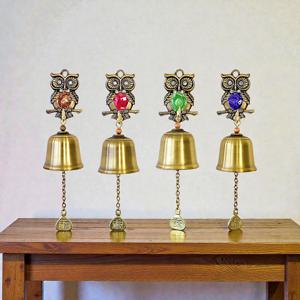 행운 부엉이 자석 문종 매장 가게 현관 벨 도어종 개업 이사집 선물