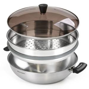 인덕션 스텐 만두 대게 전골 냄비 찜기 36cm