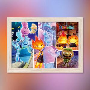 엘리멘탈 원소 친구들 직소 퍼즐+액자 세트 500피스