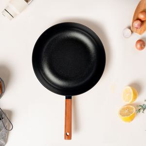 [리퍼] 국내생산 느와르 블랙 IH 인덕션 우드핸들 후라이팬 28cm