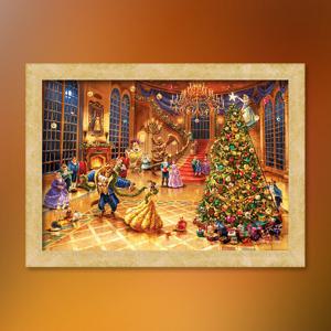 미녀와 야수 크리스마스 왈츠 (캔버스) 직소 퍼즐+액자 세트 디즈니 1000피스