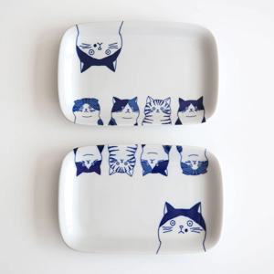 1+1 큐티네코 사각접시 MADE IN JAPAN