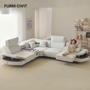 제우스 모션 전동 슬라이드 리클무빙 코모도원단 리클라이너 패브릭 소파