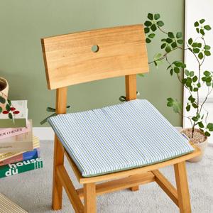 스트라이프 리버시블 사각 방석 그린 40x40