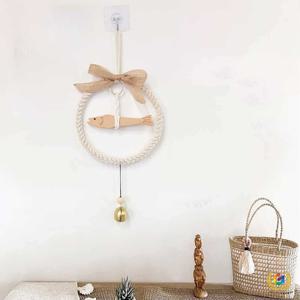 마크라메 액막이 명태 도어벨 현관 풍경 벨 종 원목 행운 명주실 북어 출입 문 신혼부부