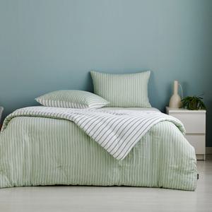 크림소프트 100% 렌징모달 싱글 차렵이불 그린스트라이프