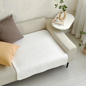 도톰해진 순면 퀼트 일반형 소파패드 1인 아이보리 90x90