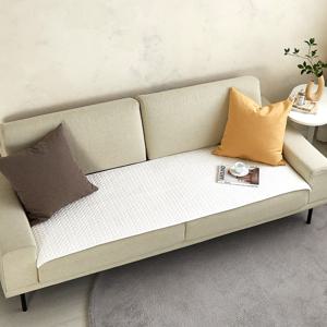 도톰해진 순면 퀼트 일반형 소파패드 4인 아이보리 60x240