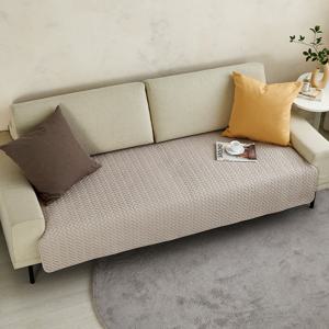 도톰해진 순면 퀼트 와이드형 소파패드 3인 그레이베이지 90x180