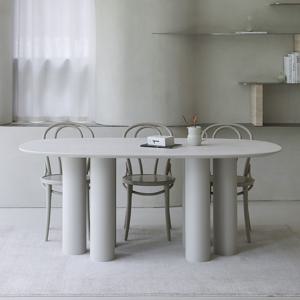 보가 테이블 1800 라운드_머쉬룸베이지