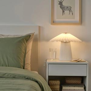 쿠들라바 단스탠드 무드등 침실조명 주름갓 화이트 28cm