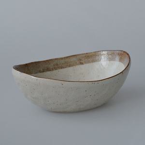 유선 보울 샐러드 접시 타원 그릇