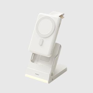 무아스 폴더블 4 in 1 맥세이프 무선충전기 보조배터리 거치대 무드등 고속 여행