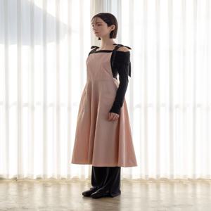 핑크 숄더 리본 에이프런 생활방수 방수 앞치마 꽃집 카페 네일샵 미용실 개업 선물