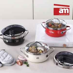 이태리 AM 통3중 압력솥 에이엠 316 Ti 티타늄 압력밥솥 초고압 인덕션 1.6L 냄비