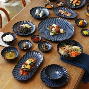 NEW 코발트 페탈 4인 홈세트 20p 그릇 밥그릇 국그릇 식기 플레이트 신혼 집들이