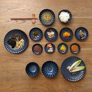 NEW 코발트 페탈 실속형 4인 홈세트 20p 그릇 밥그릇 국그릇 식기 접시 신혼그릇