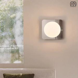 [해외] 릴리 무선 LED 벽조명 메탈 천장 간접 조명 실버 벽등 거울 무드등 (색변환)