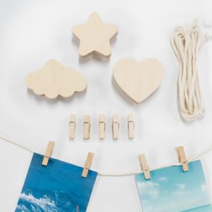 자작나무 못 없이 설치하는 벽사진걸이 포토행거 세트